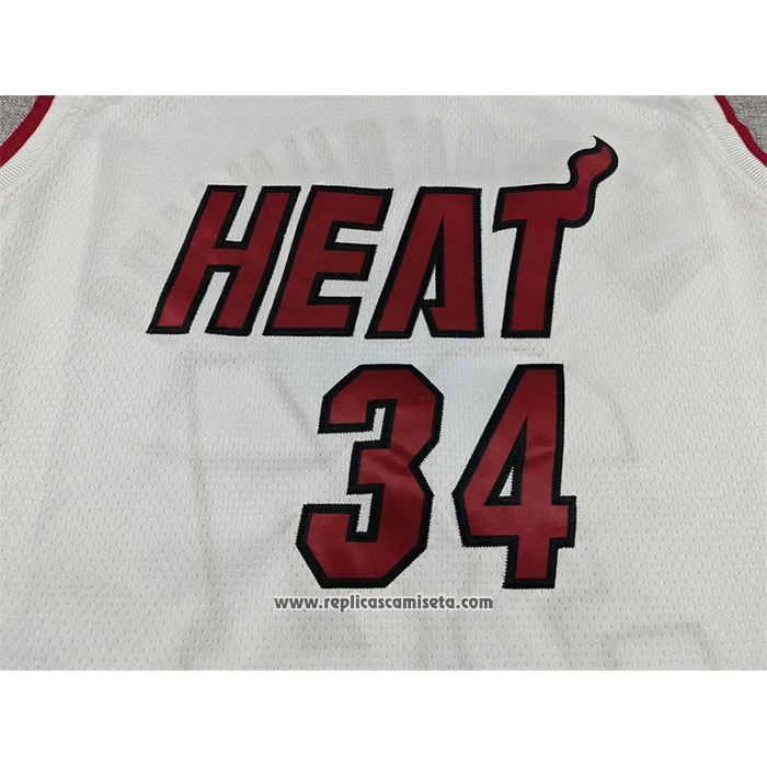 Camiseta Miami Heat Giannis Antetokounmpo NO 34 Association Blanco